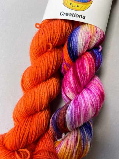 50g/50g Pumpkin Hand-dyed Yarn Set