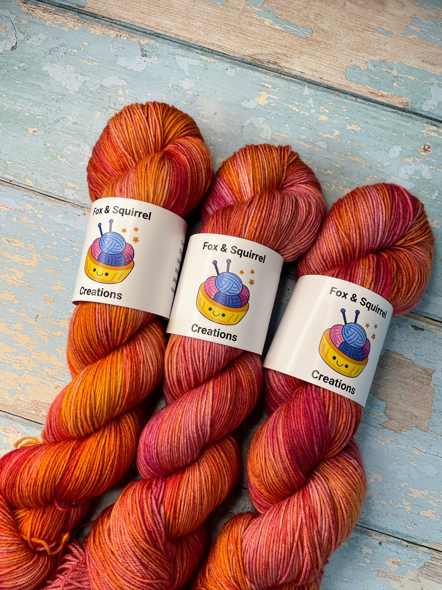 Sock - Raspberry Sundae 100g Hand-dyed Yarn