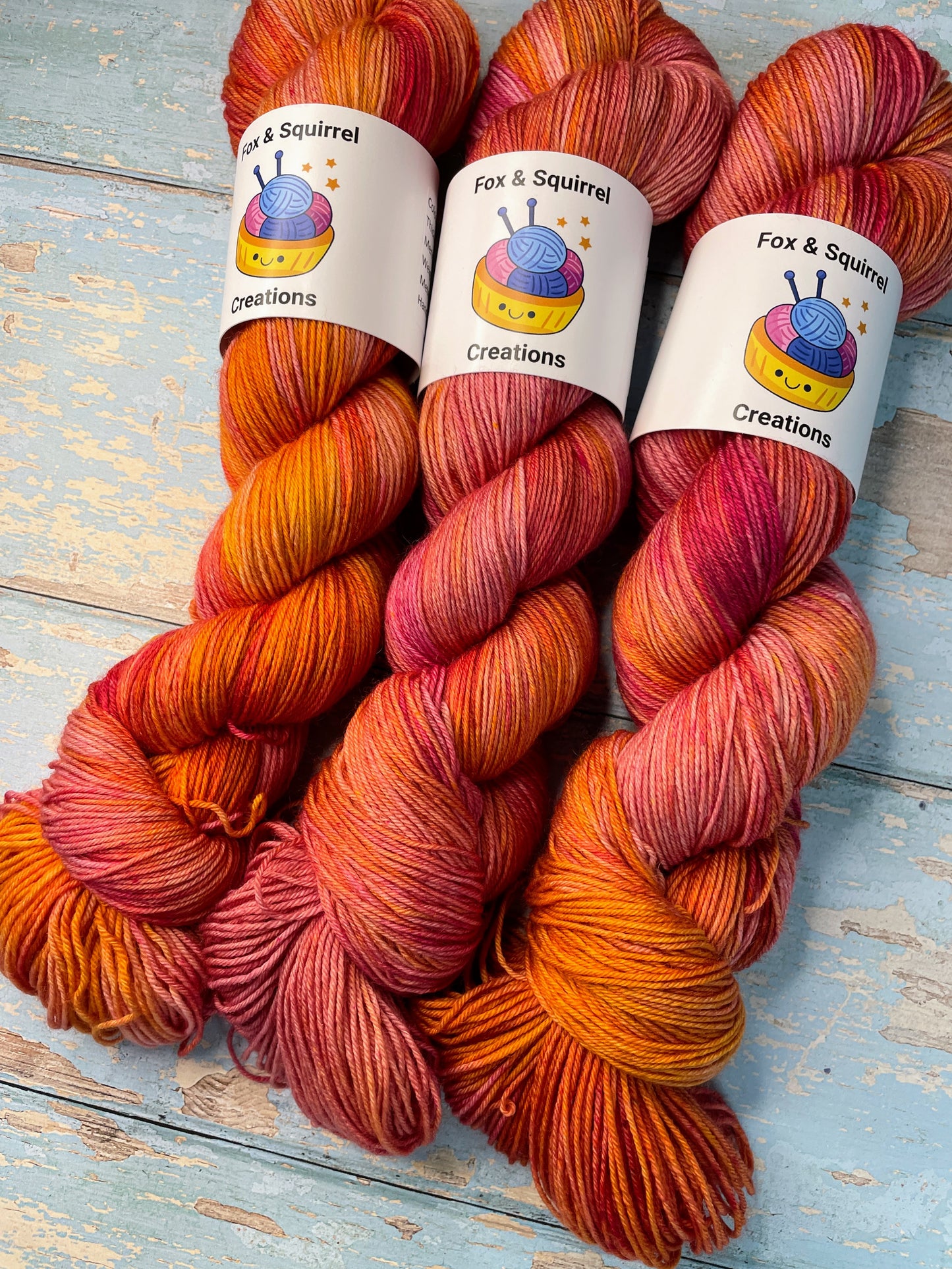 Sock - Raspberry Sundae 100g Hand-dyed Yarn