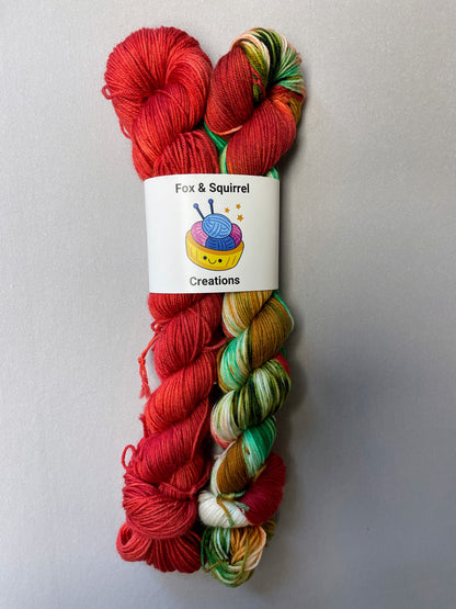 50g/50g Ruby Hand-dyed Yarn Set