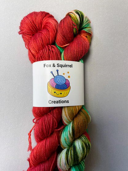 50g/50g Ruby Hand-dyed Yarn Set