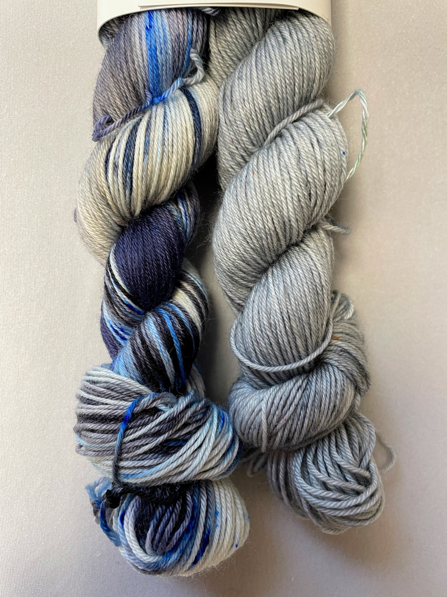 50g/50g Silver Grey Hand-dyed Yarn Set