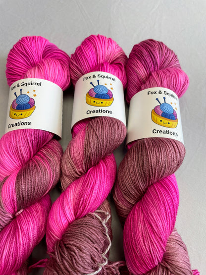 Sock - Pink Lady 100g Hand-dyed Yarn