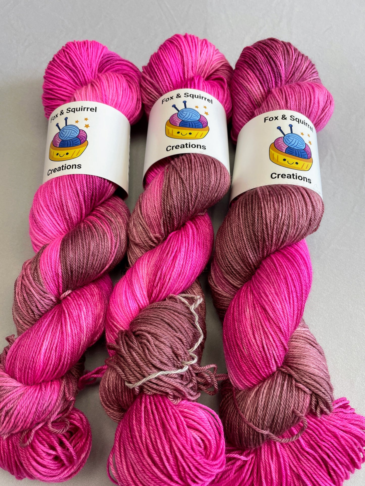 Sock - Pink Lady 100g Hand-dyed Yarn