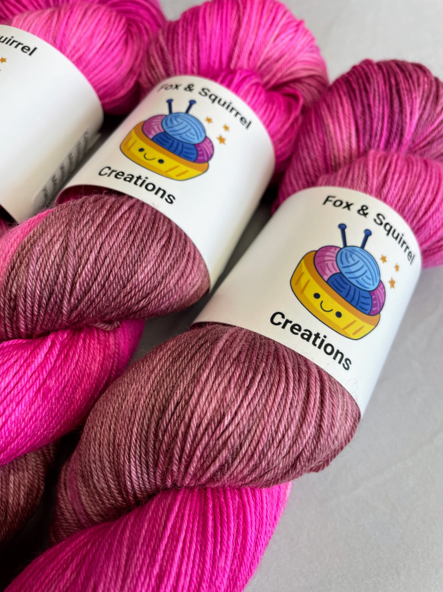 Sock - Pink Lady 100g Hand-dyed Yarn