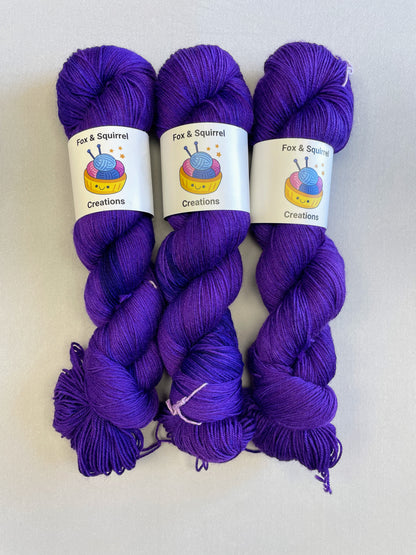 Sock - Purple 100g Hand-dyed Yarn