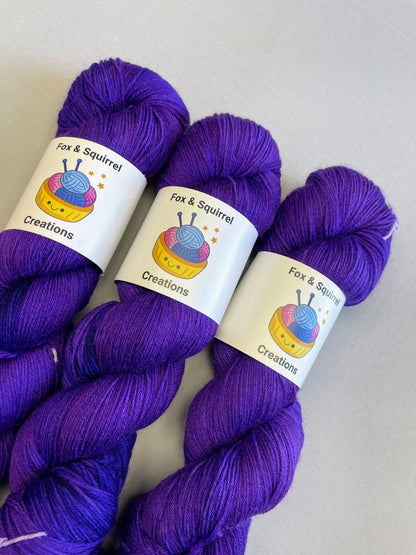 Sock - Purple 100g Hand-dyed Yarn