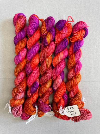 Sock - Pink Fizz 20g Mini Skein