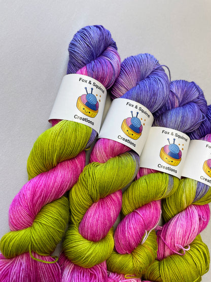 100g Passion Flower - Hand-dyed Yarn