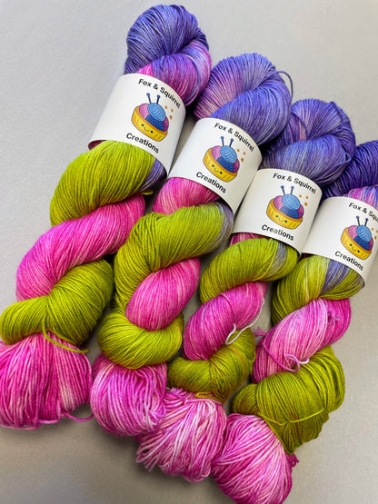 100g Passion Flower - Hand-dyed Yarn