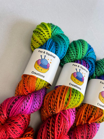 Zebra DK - Bright Rainbow 100g Hand-dyed Yarn