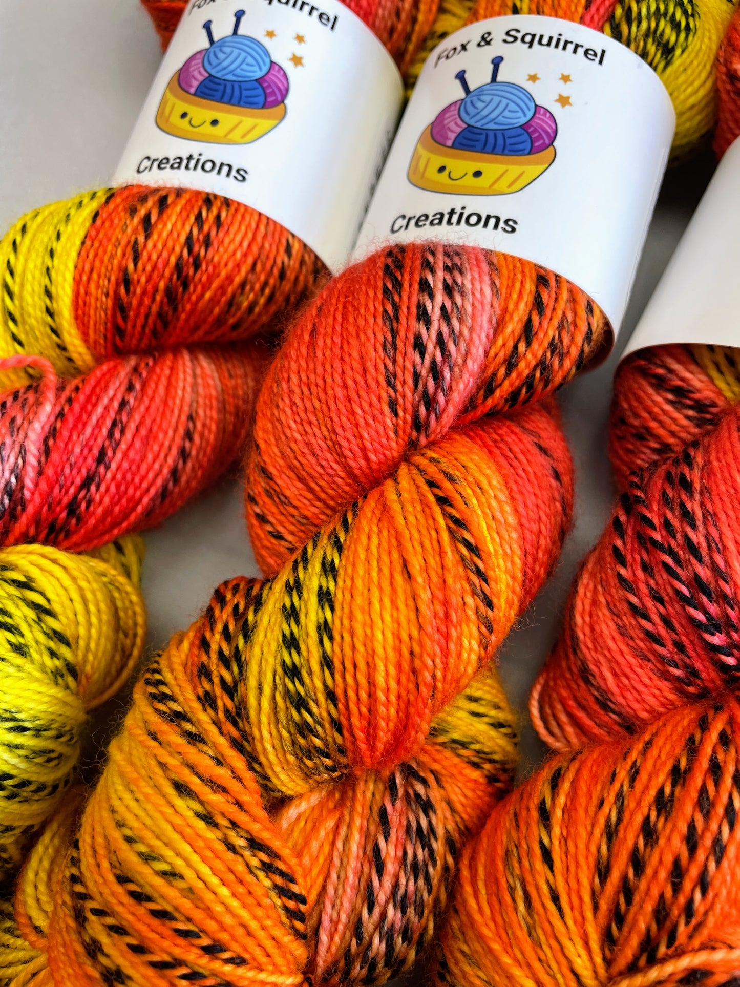 Zebra Sock - Flambé 100g Hand-dyed Yarn